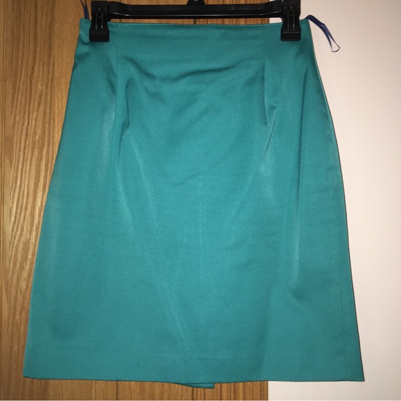 2-piece garment dress skirt suit fully lined size S color teal - Picture 7 of 16